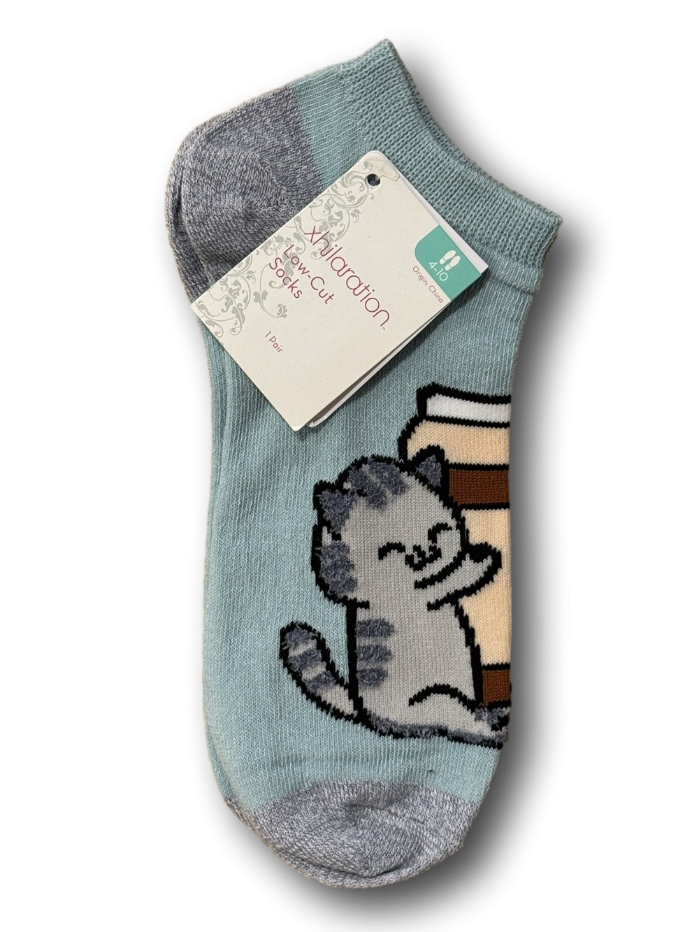 3/$15 Cats & Coffee Funny Novelty Low-Cut Ankle Socks - NWT